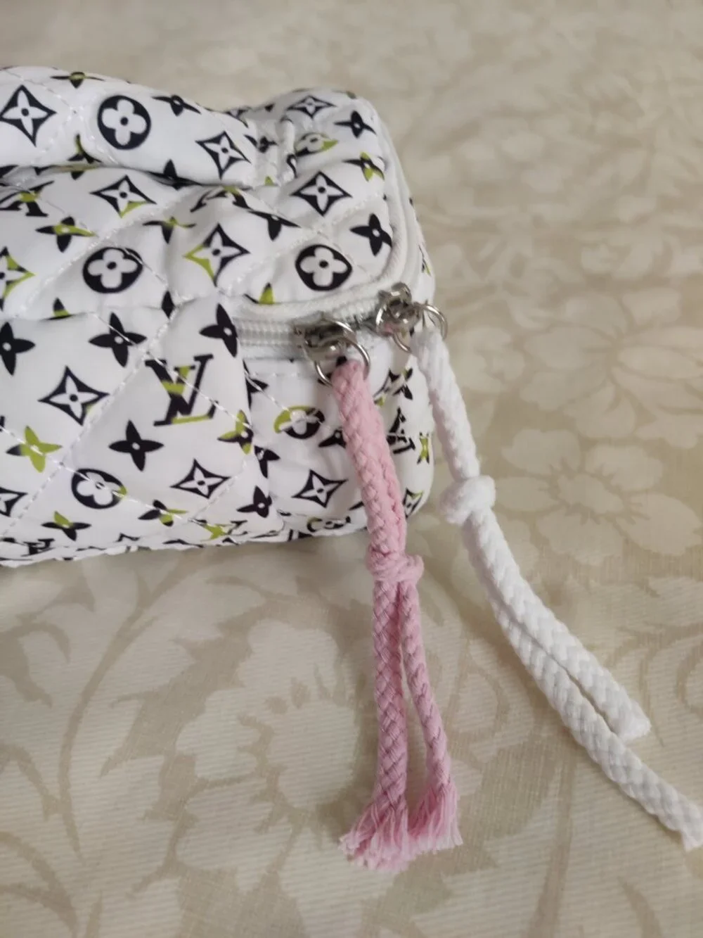 NEW Quilted Fabric Cosmetic/Makeup Train Case Travel Toiletry Bag